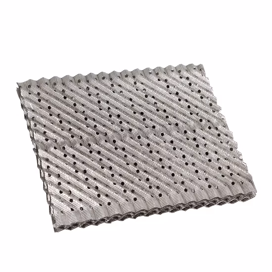 Cooling Towers Perforated Plate Corrugated Packing Wire Gauze Metal Structured Tower Packing